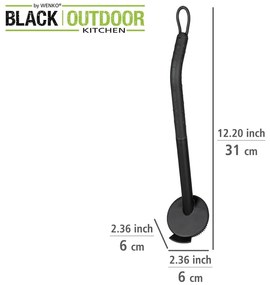 Čierna kefa na umývanie riadu Wenko Black Outdoor Kitchen Cuvo
