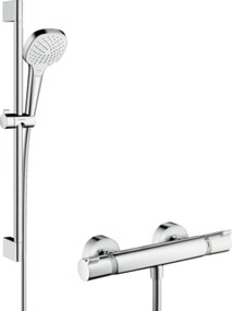 Hansgrohe Raindance Select E sprchový systém na stěnu s termostatickou batériou biela/chróm 27081400