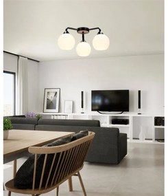Prisadený luster CALDERA 3xE27/60W/230V čierna