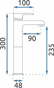 Rea Bloom - vysoká umývadlová batéria, biela-chrómová, REA-B9917