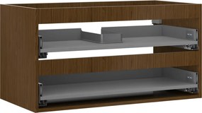 Mexen Box-A, závesná skrinka 90 cm, 2 zásuvky, orech, 91AX0-0900-470-2-86