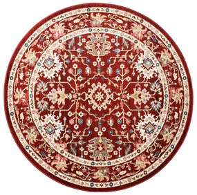 Kusový koberec Hakim bordó kruh 2 170x170cm