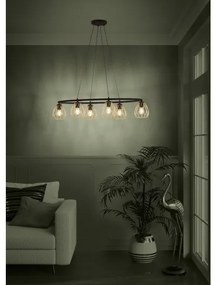Eglo 390092 - Luster na lanku JAZMINIA 6xE27/40W/230V čierna/zlatá