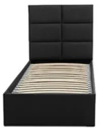 Čalouněná postel TORES II bez matrace rozměr 90x200 cm - Eko-kůže Černá eko-kůže