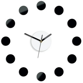 Nástěnné samolepící hodiny Rio 40 cm černé/bílé