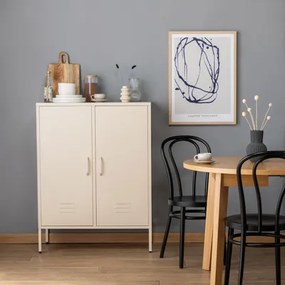 Kovová komoda BLISFUL mandľová béžová