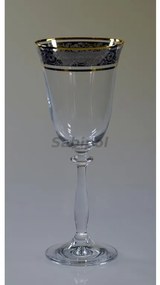 BOHEMIA ANGELA ZLATO-PLATINOVÝ POHÁR 350 ML SADA 6 KS