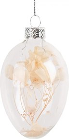 Závesné sklenené vajíčko so sušenými kvetmi Egg Bloom - Ø 5*8 cm