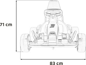 Ramiz Detská motokára na batérie Fast 3 Drift biela + funkcia Drift + motory 2x150W + rádio LED + pásy