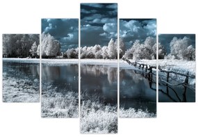 Obraz - Zamrznutá krajina (150x105 cm)