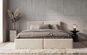 Čalúnená posteľ s úložným priestorom HILTON 140x200 - kašmírová