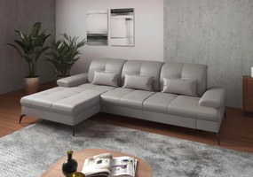 XXXLutz ROHOVÁ SEDAČKA, koža, svetlosivá Sit & More - Sedačky - 000144012162