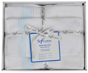 Soft Cotton Darčeková sada uterákov a osušiek AQUA