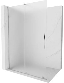 Mexen Velar, sprchová zástena s posuvnými dverami Walk-in 140 x 200 cm, 8mm sklo námraza, chrómová, 871-140-000-33-01