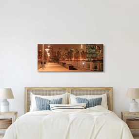 Obraz - Nočné mesto (120x50 cm)