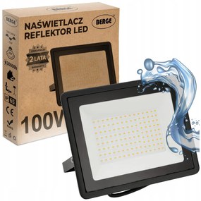 BERGE LED reflektor 100W IP65 studená biela