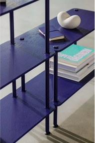 Modrý regál v dekore duba 80x127x35 cm Teidi – noo.ma