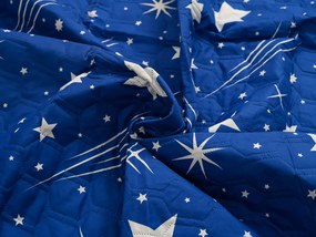 Prikrývka na posteľ NIGHT SKY HEXAGON, modrá Rozmer: 170 x 210 cm