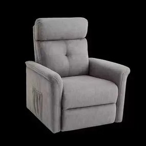 LuxuryForm DESIGN TV kreslo PEGAS s elektrickým polohovaním, masážou a výklopom - světle šedé