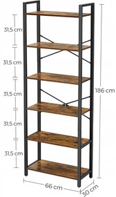 Dekorstudio Policový regál na knihy - LLS062B01