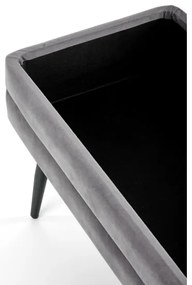Lavica s úložným priestorom VELVA 37x78 cm šedá