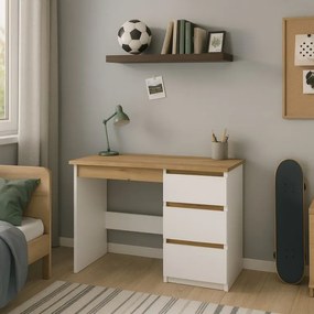 Stôl 75 x 94 x 43 cm, farba biela / dub
