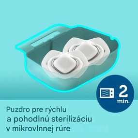 Svietiaci silikónový cumlík 6-18m, sada 2ks GIRL