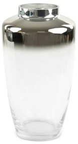 Dekorstudio Dekoratívna sklenená váza ZOJA 20x35cm strieborná