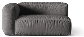 Sivý zamatový modul pohovky (ľavý roh) Martina – Micadoni