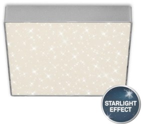 Briloner 7077-414 - LED Stropné svietidlo STAR SKY LED/16W/230V 21x21 cm strieborná