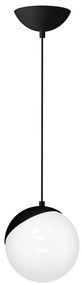 Závesné svietidlo Sfera, 1x biele sklenené tienidlo, b