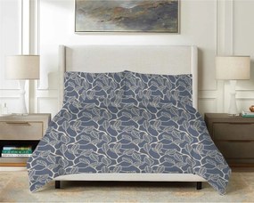 Matex Saténové povlečenie Zlaté listy, 140 x 200 cm, 70 x 90 cm