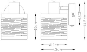 Globo 15342-1 - Nástenné svietidlo TUNNO 1xE14/15W/230V