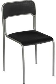 Plastová jedálenská stolička Cortina, čierna