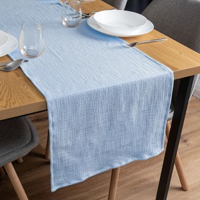Biante Mušelínový behúň na stôl MSN-054 Bledo modrý 45x120 cm
