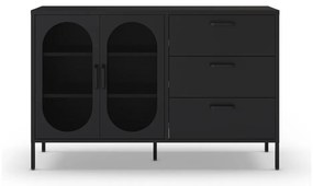 Čierna komoda 140x90 cm Diora – Marckeric