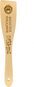 AMADEA Drevená obracačka buk text "babičkina kuchyňa", masívne drevo, dĺžka 30 cm, český výrobok