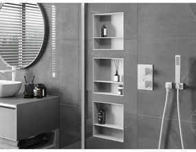 Mexen X-Wall-NR, polička na zapustenie pod obklad bez goliera 30 x 30 cm, biela, 1921303010S