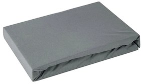 Tmavo sivá napínacia plachta na posteľ z kvalitnej bavlny