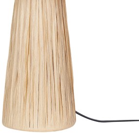 Stolná lampa z rafie prírodná WELMEL Beliani