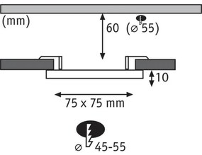 Paulmann 92390 - LED/4,5W IP44 Kúpeľňové podhľadové svietidlo VARIFIT 230V