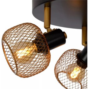 Lucide 77978/13/02 - Bodové svietidlo MAREN 3xE14/13W/230V čierna/mosadz