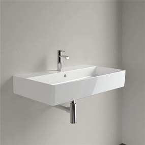 VILLEROY &amp; BOCH Memento 2.0 závesné umývadlo s otvorom (spodná strana brúsená), s prepadom, 800 x 470 mm, biela alpská, 4A228G01