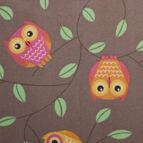 AladinWorld Expres, Detský metrážny koberec Little Owls, na mieru, šíře 4m, hnedá, filc, detská izba