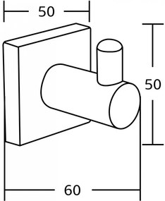 Mexen príslušenstvo, RUFO držiak na uteráky, 1-háčik, chróm, 7050935-00