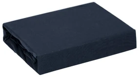 BAVLNENÉ PRESTIERADLO S GUMOU ADELA 140X200X25 CM TMAVOMODRÁ