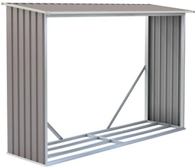 Prístrešok z dreva, plech, 242 x 75 x 160 cm