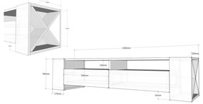 TV stolík Sosruko White