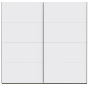 Šatníková skriňa so zrkadlom KARO 220x210 cm biela