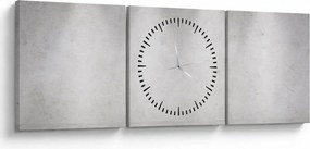 Obraz - Betónový múr so svetlami (s hodinami) (90x30 cm)